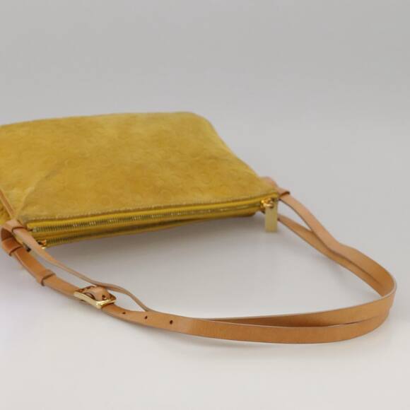 CELINE C Macadam Canvas Shoulder Bag Yellow - Picture 7 of 13